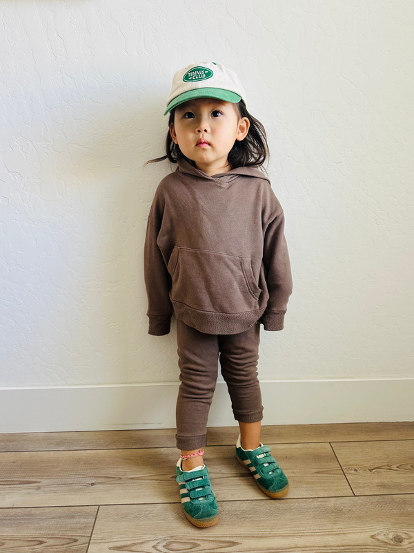 TODDLER WALKER HOODIE FRENCH TERRY SET (COCOA)