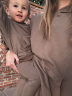 TODDLER WALKER HOODIE FRENCH TERRY SET (COCOA)
