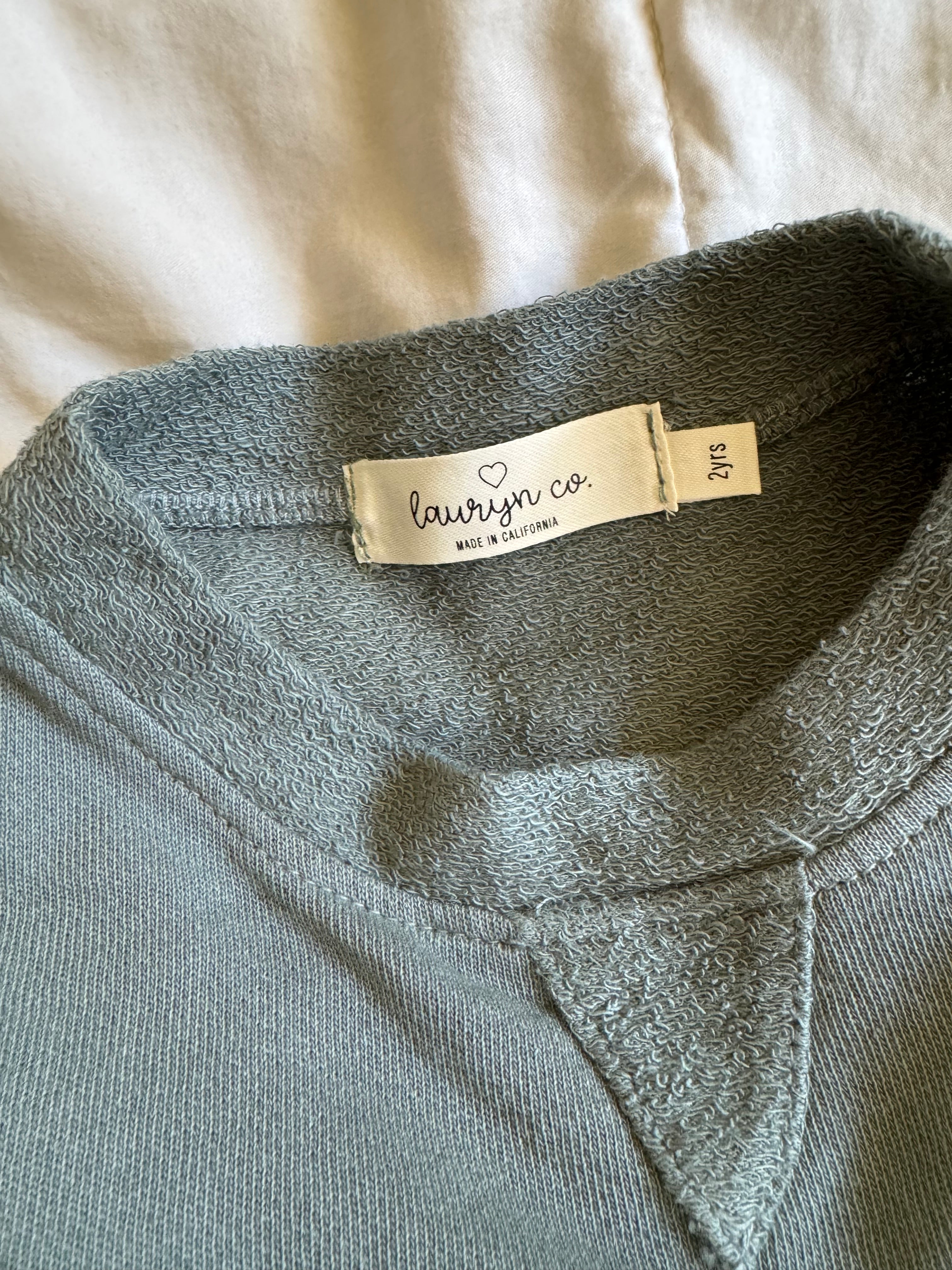 TODDLER FRENCH TERRY CREWNECK SET (SLATE)