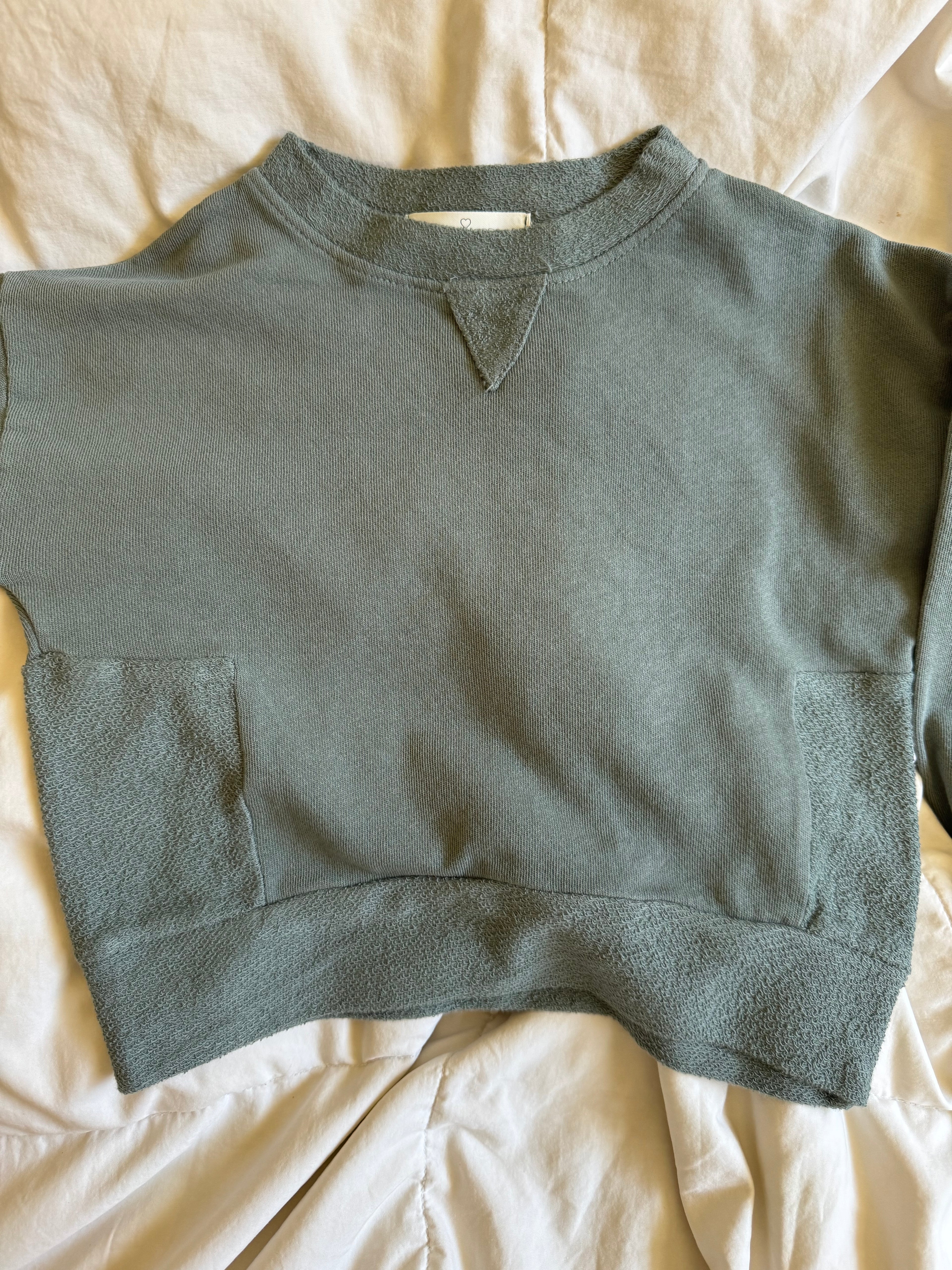 TODDLER FRENCH TERRY CREWNECK SET (SLATE)