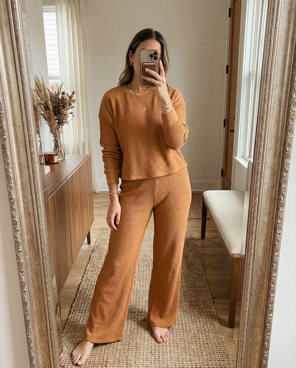 MAMA LONG SLEEVE TOP + PANTS SET (PUMPKIN SPICE) – Lauryn Co