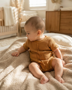 BABY SHORT SLEEVE ROMPER (PUMPKIN SPICE)