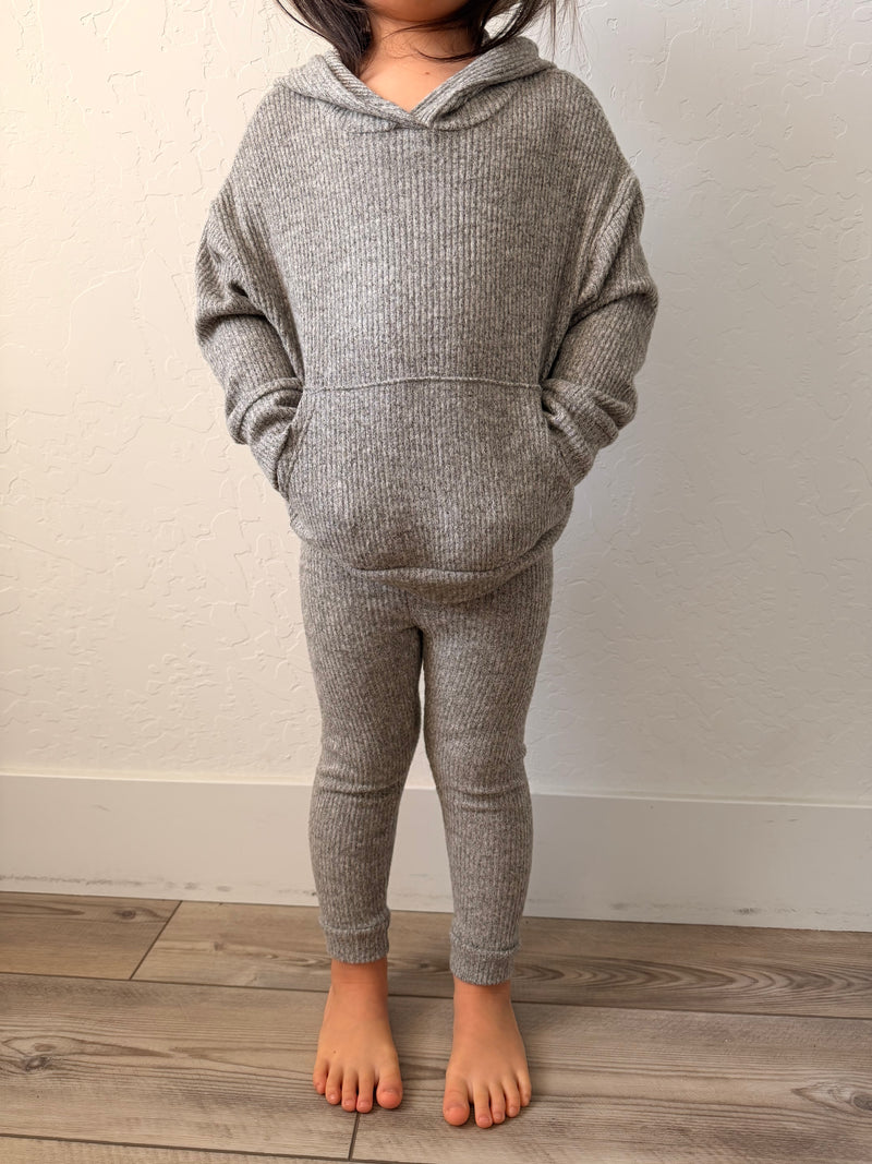 HEATHER GREY TODDLER LOUNGE SET (HOODIE + PANTS)