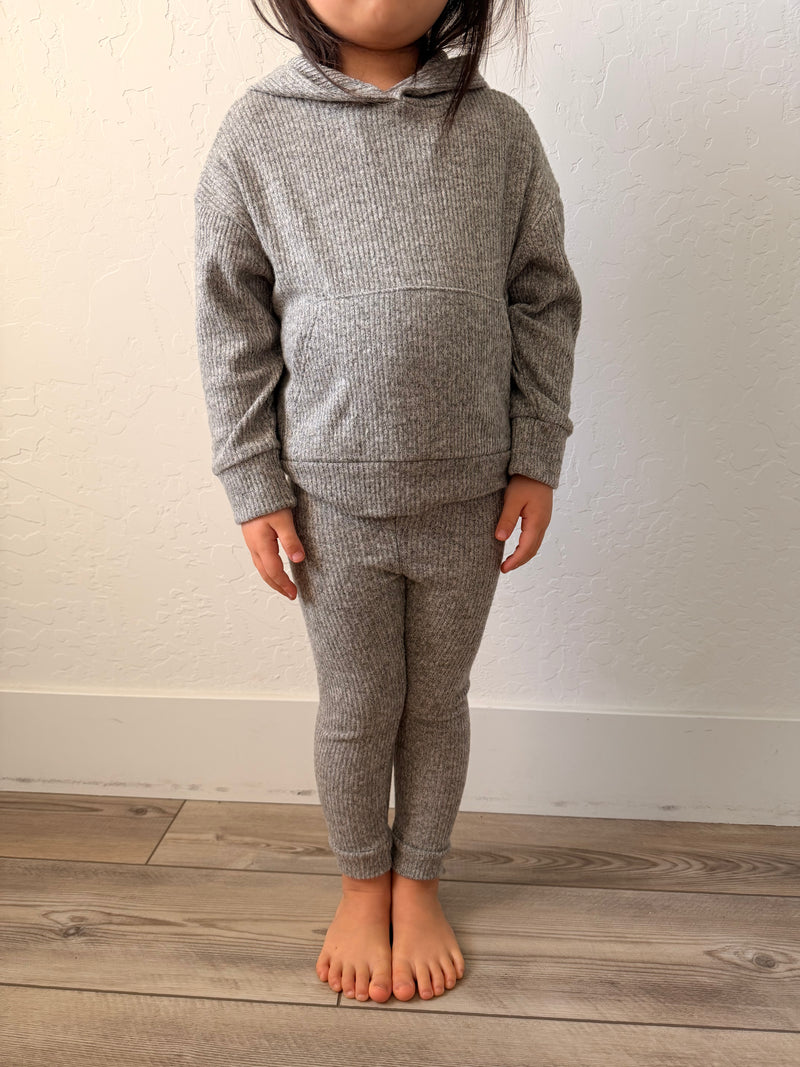 HEATHER GREY TODDLER LOUNGE SET (HOODIE + PANTS)