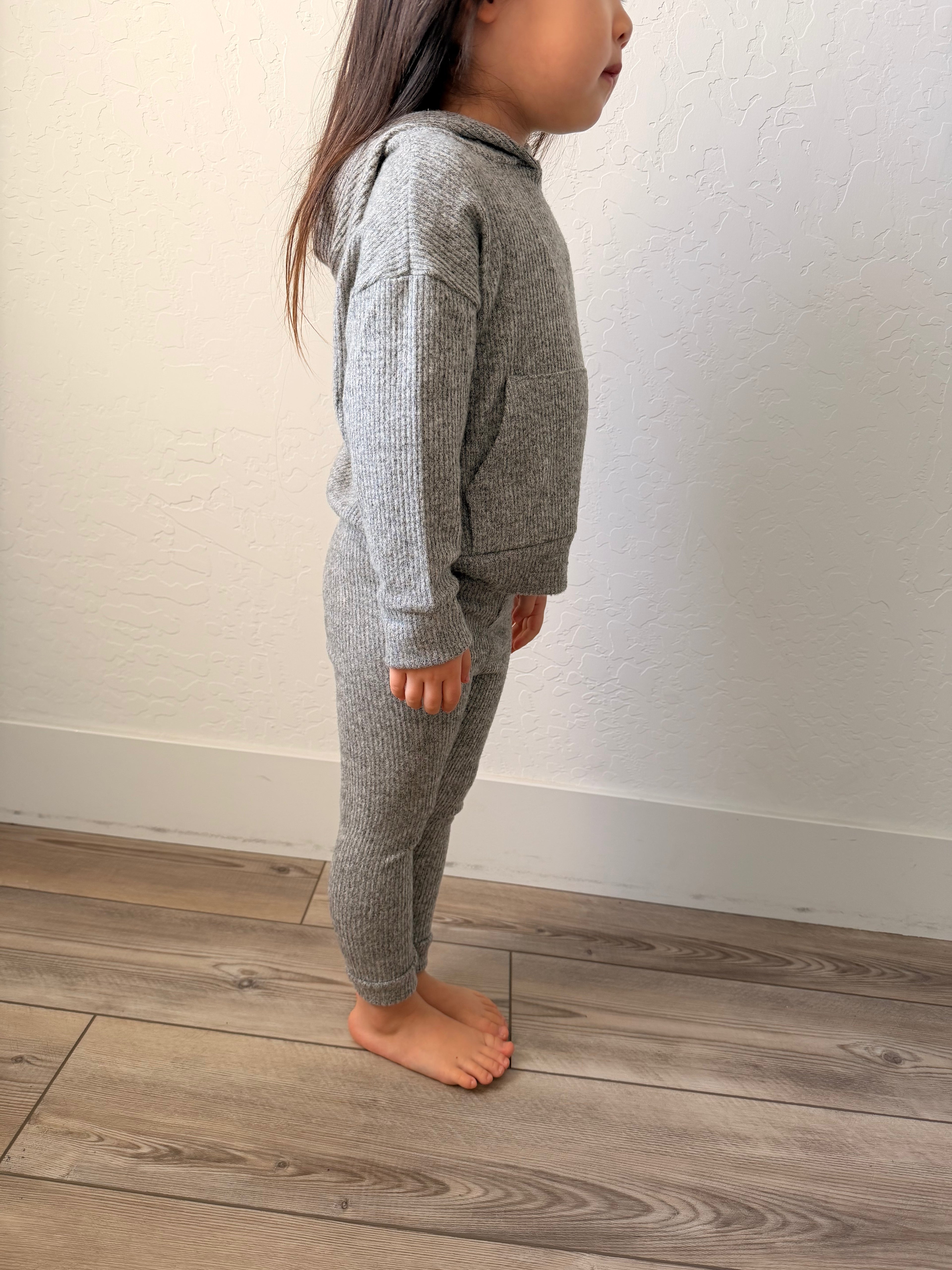 HEATHER GREY TODDLER LOUNGE SET (HOODIE + PANTS)