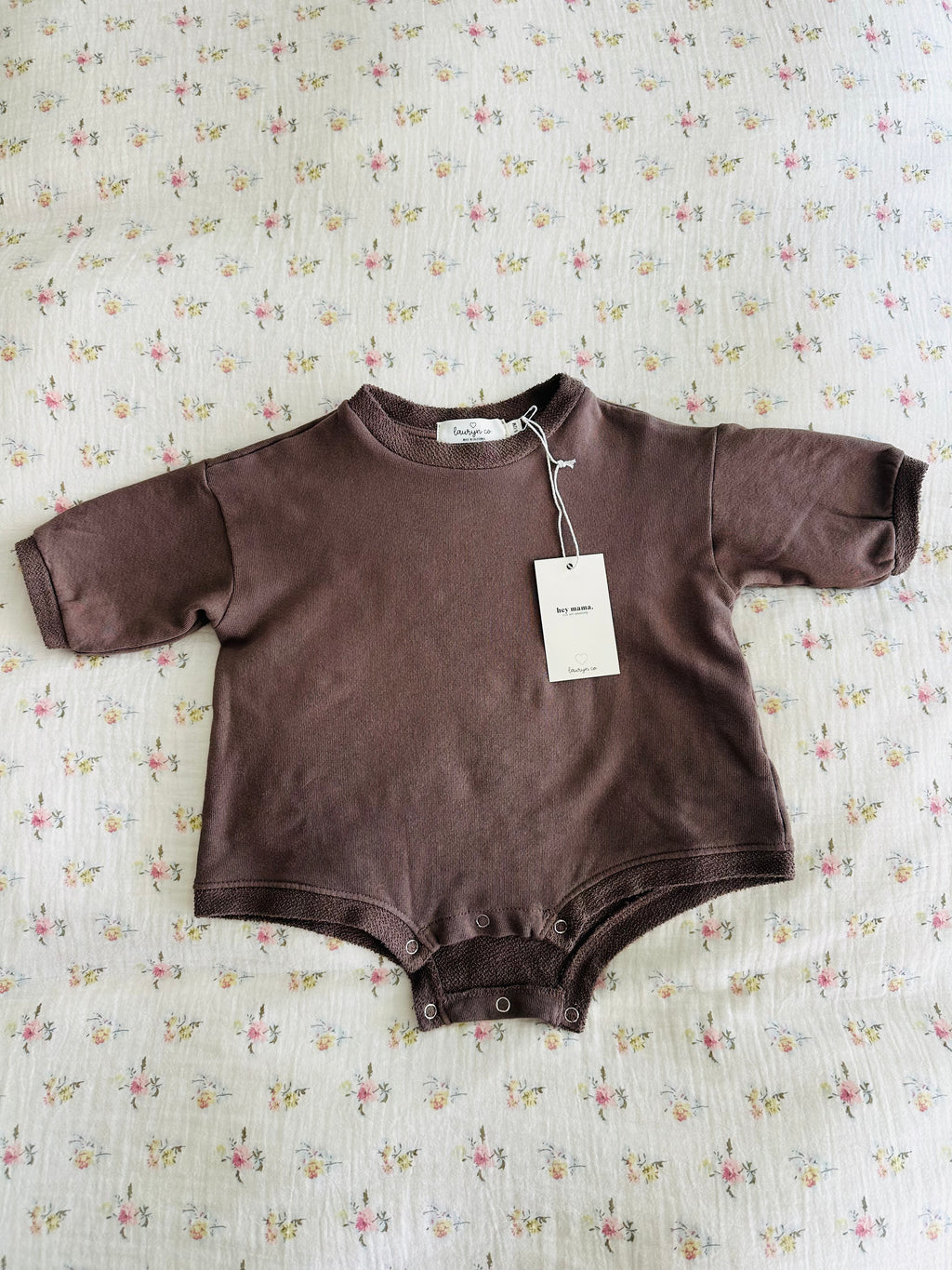 BABY FRENCH TERRY ROMPER (HOT COCOA)