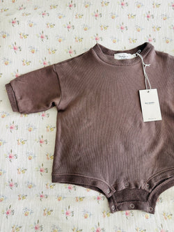 BABY FRENCH TERRY ROMPER (HOT COCOA)