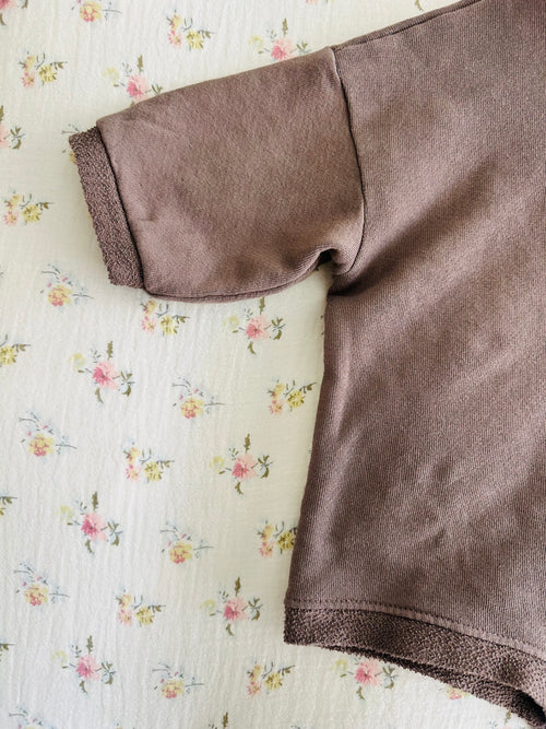 BABY FRENCH TERRY ROMPER (HOT COCOA)