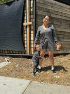 MAMA POINTELLE CARDIGAN + SHORTS (ELEPHANT)