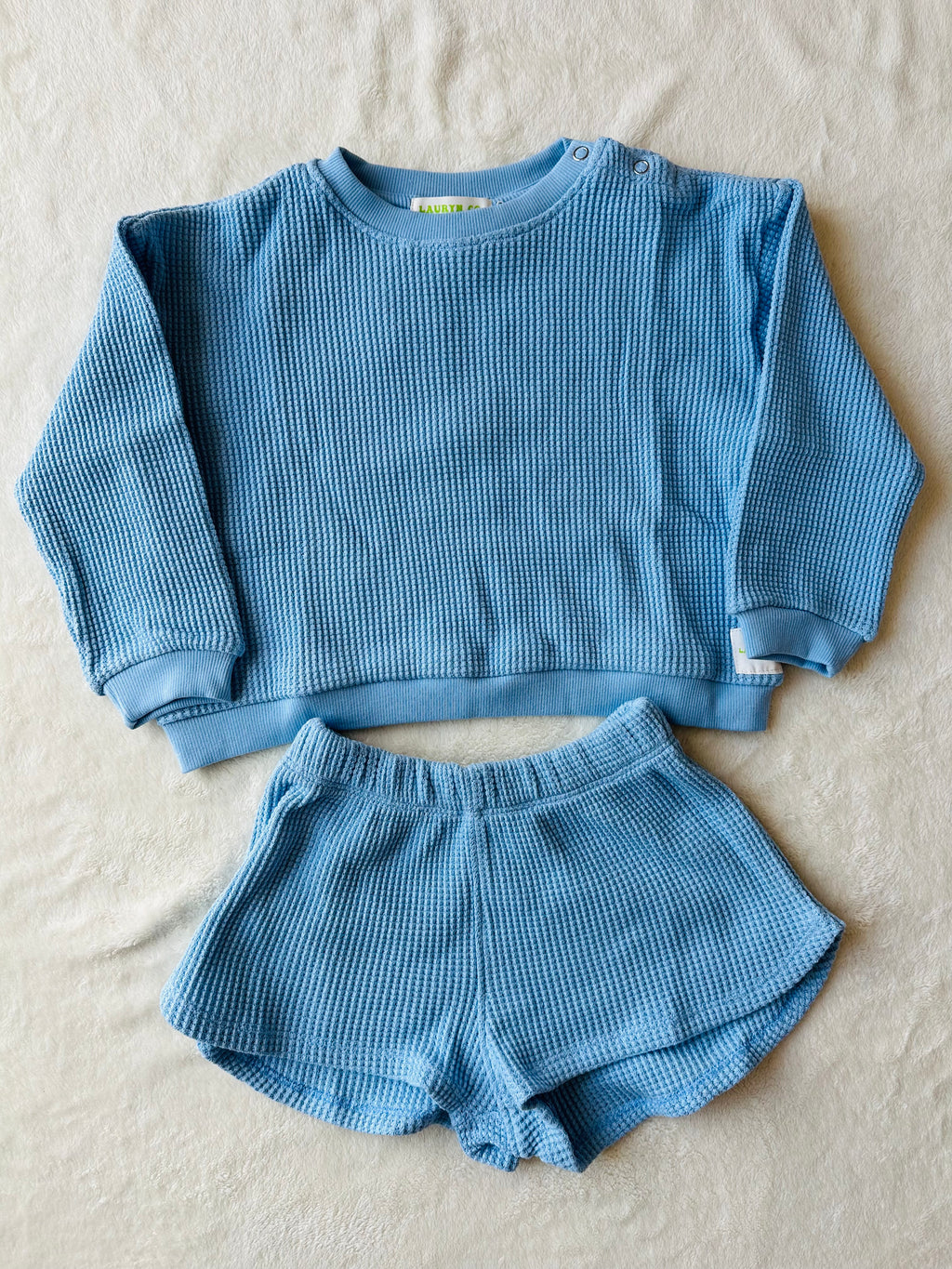 TODDLER LOUNGE SHORTS + TOP SET (SKY BLUE)