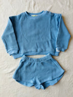 TODDLER LOUNGE SHORTS + TOP SET (SKY BLUE)