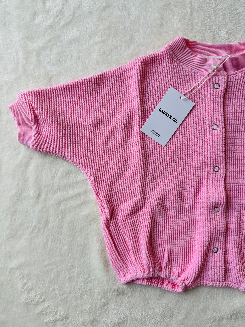 BABY MELROSE ROMPER (BARBIE PINK)
