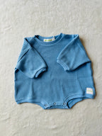 BABY LOLO WAFFLE ROMPER (SKY BLUE)