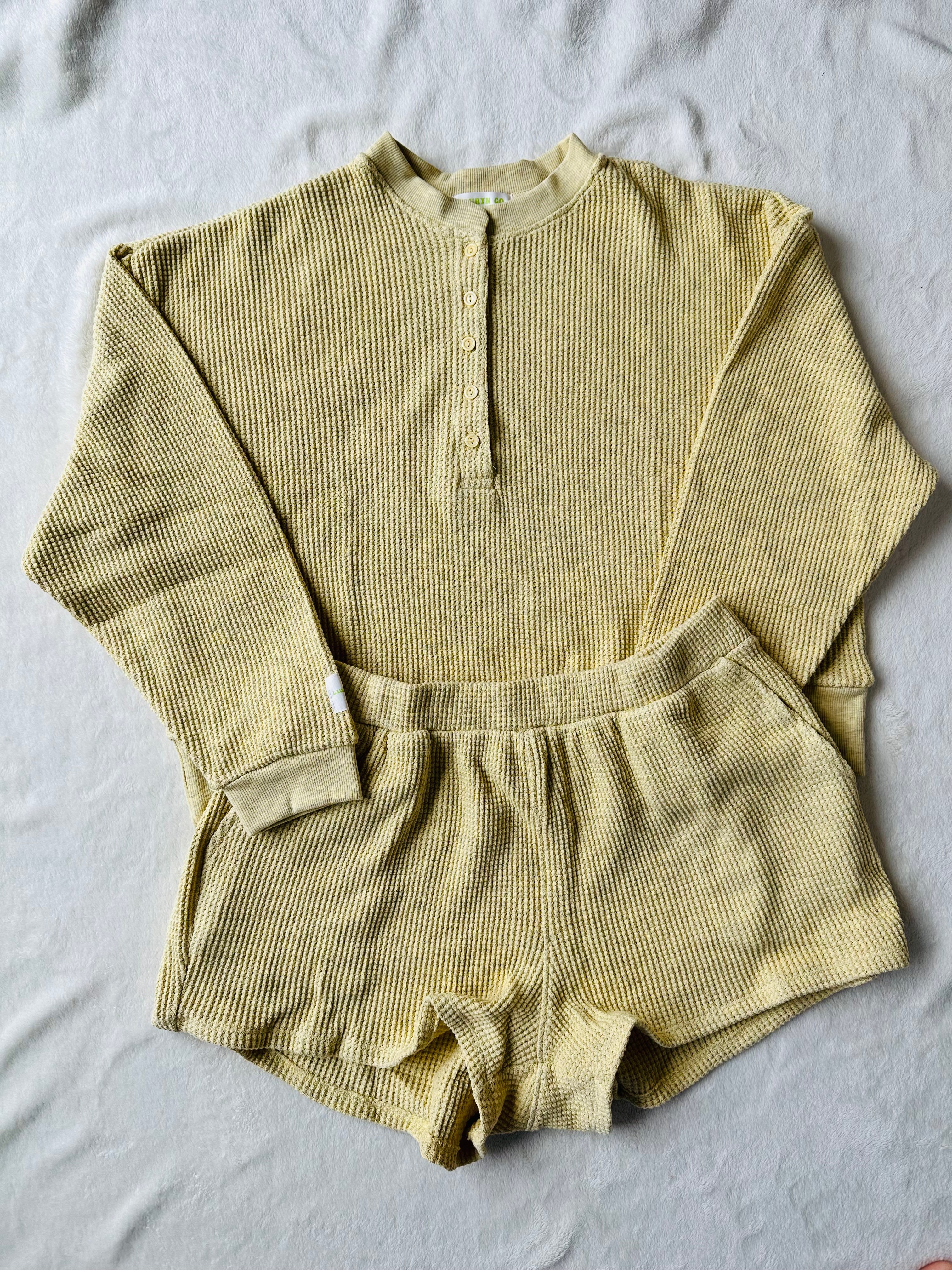 MAMA HENLEY SET (BANANA)