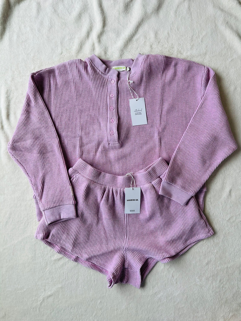 MAMA HENLEY SET (RASPBERRY CREAM)