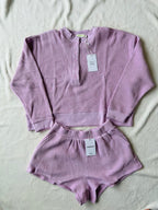 MAMA HENLEY SET (RASPBERRY CREAM)