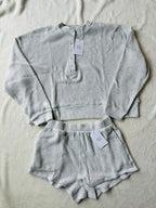 MAMA HENLEY SET (CREAMY CLOUD)