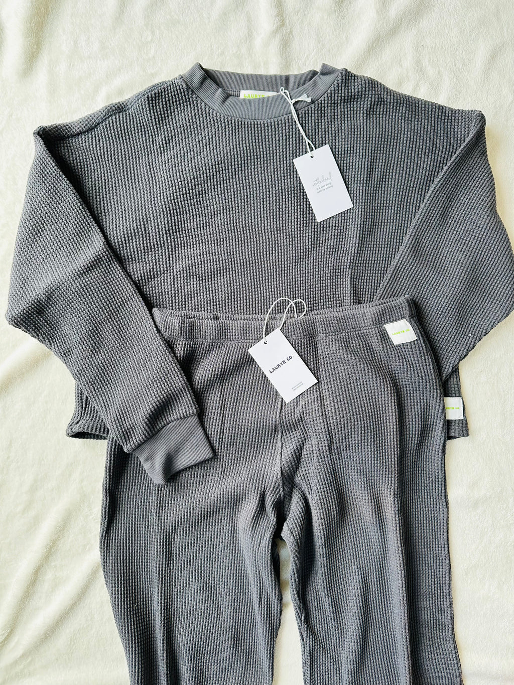 MAMA LONG SLEEVE TOP + PANTS SET (FOG)