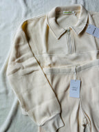 MAMA HALF ZIP SWEATER + PANTS SET (BUTTERCREAM)
