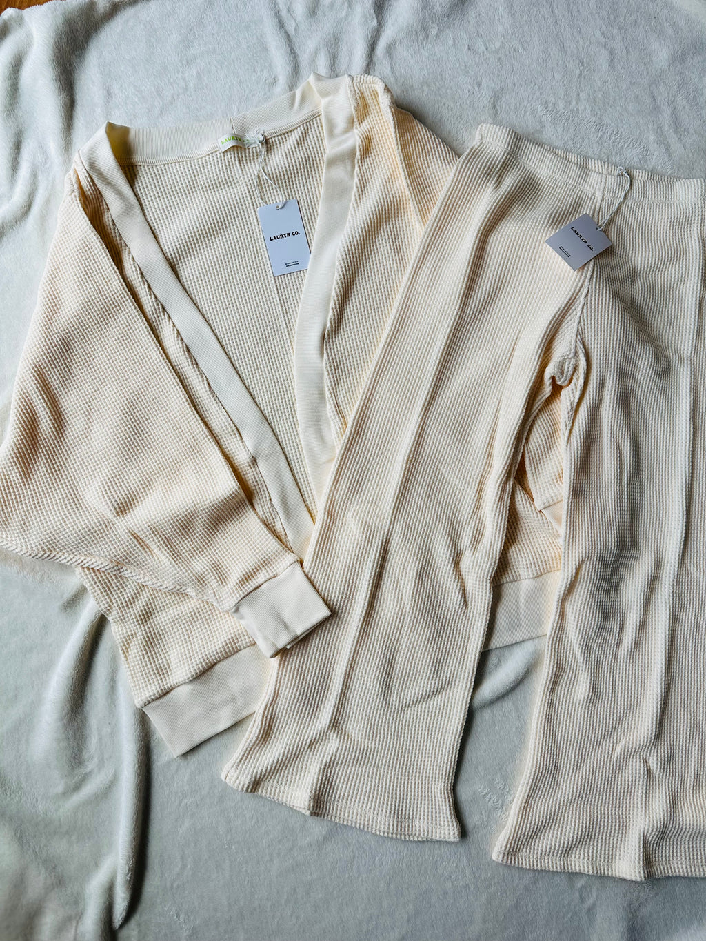 MAMA CARDIGAN + PANTS SET (BUTTERCREAM)