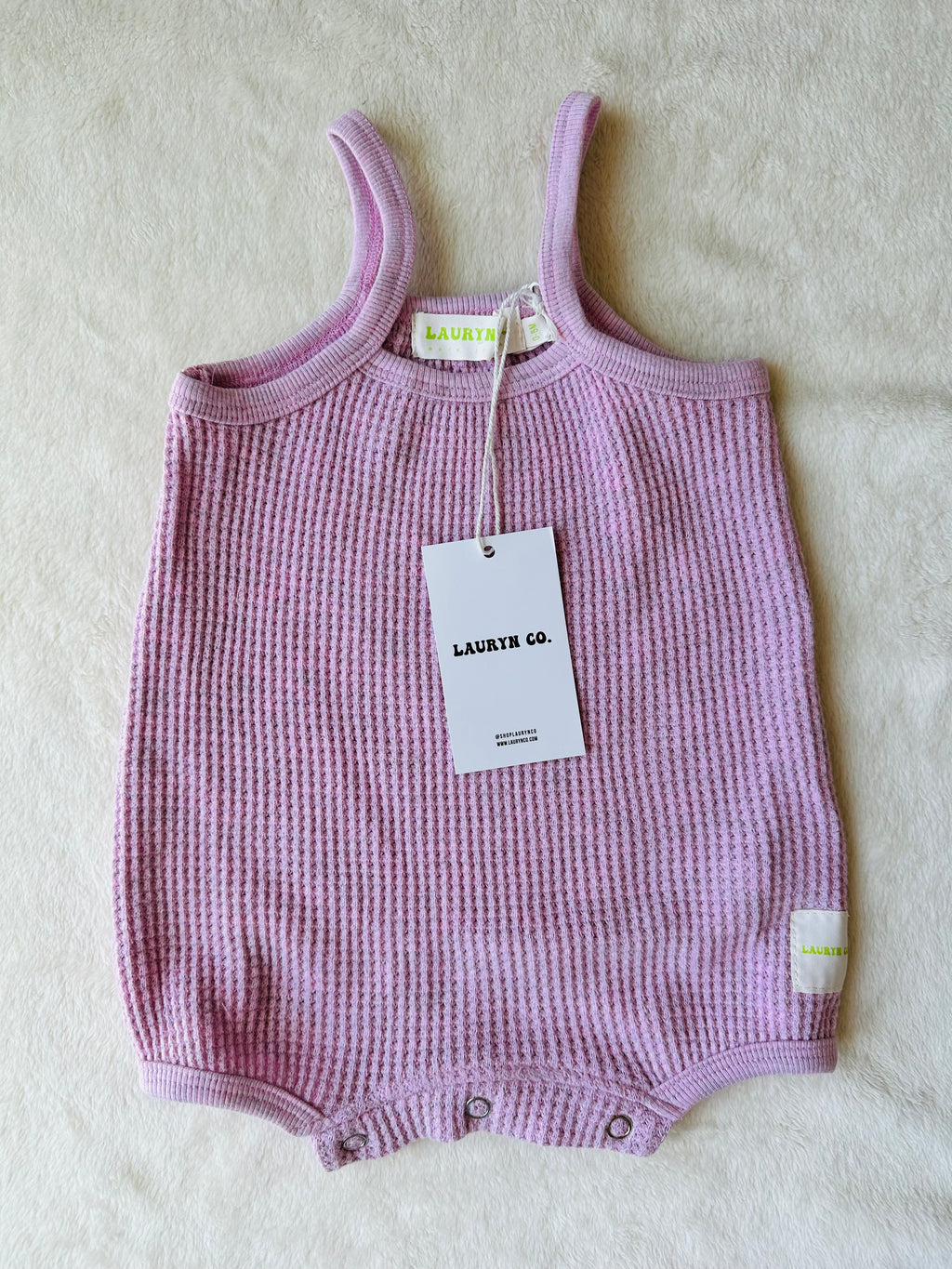 BABY SPAGHETTI ROMPER (RASPBERRY CREAM)