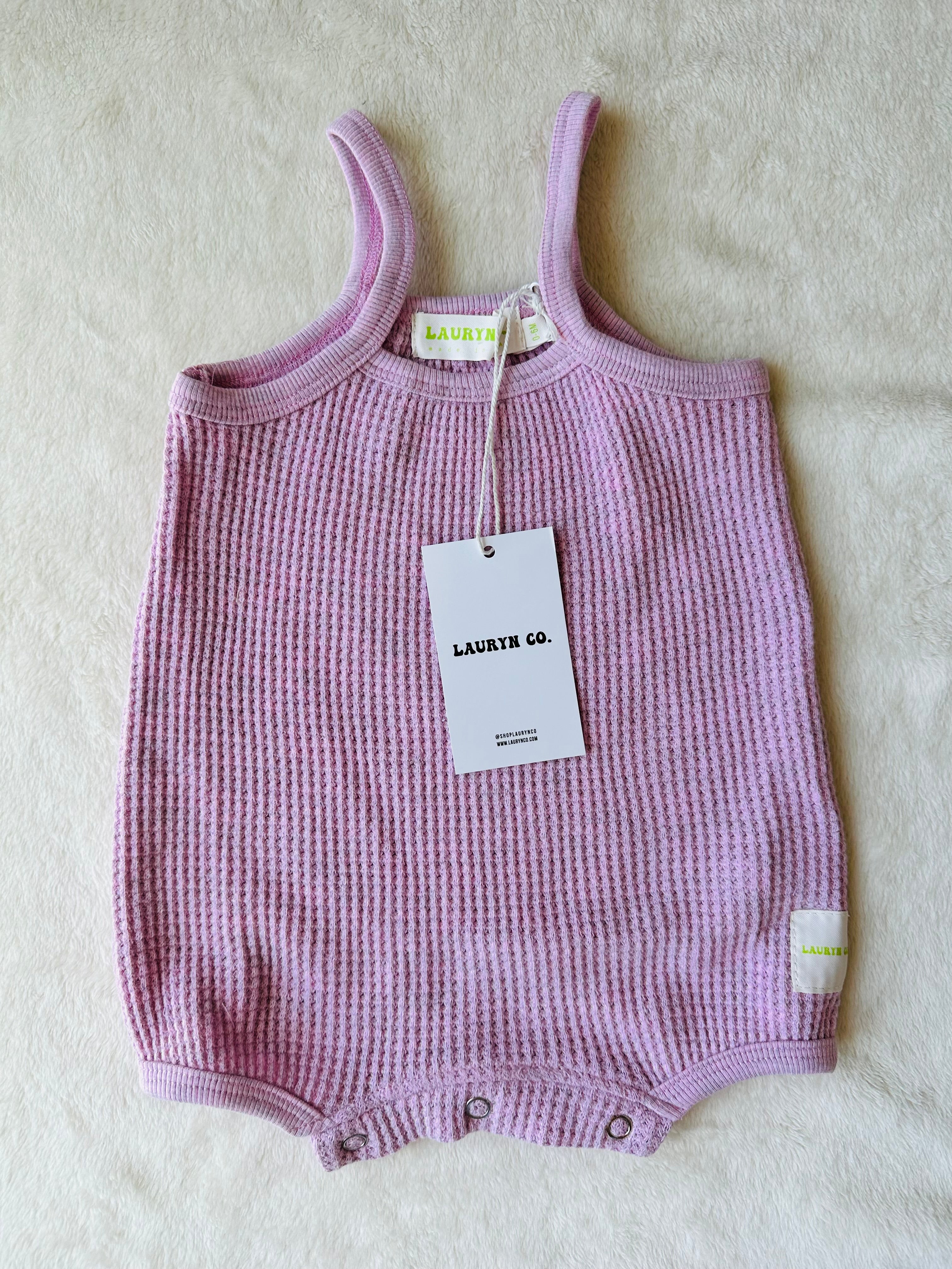 BABY SPAGHETTI ROMPER (RASPBERRY CREAM)