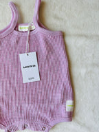 BABY SPAGHETTI ROMPER (RASPBERRY CREAM)