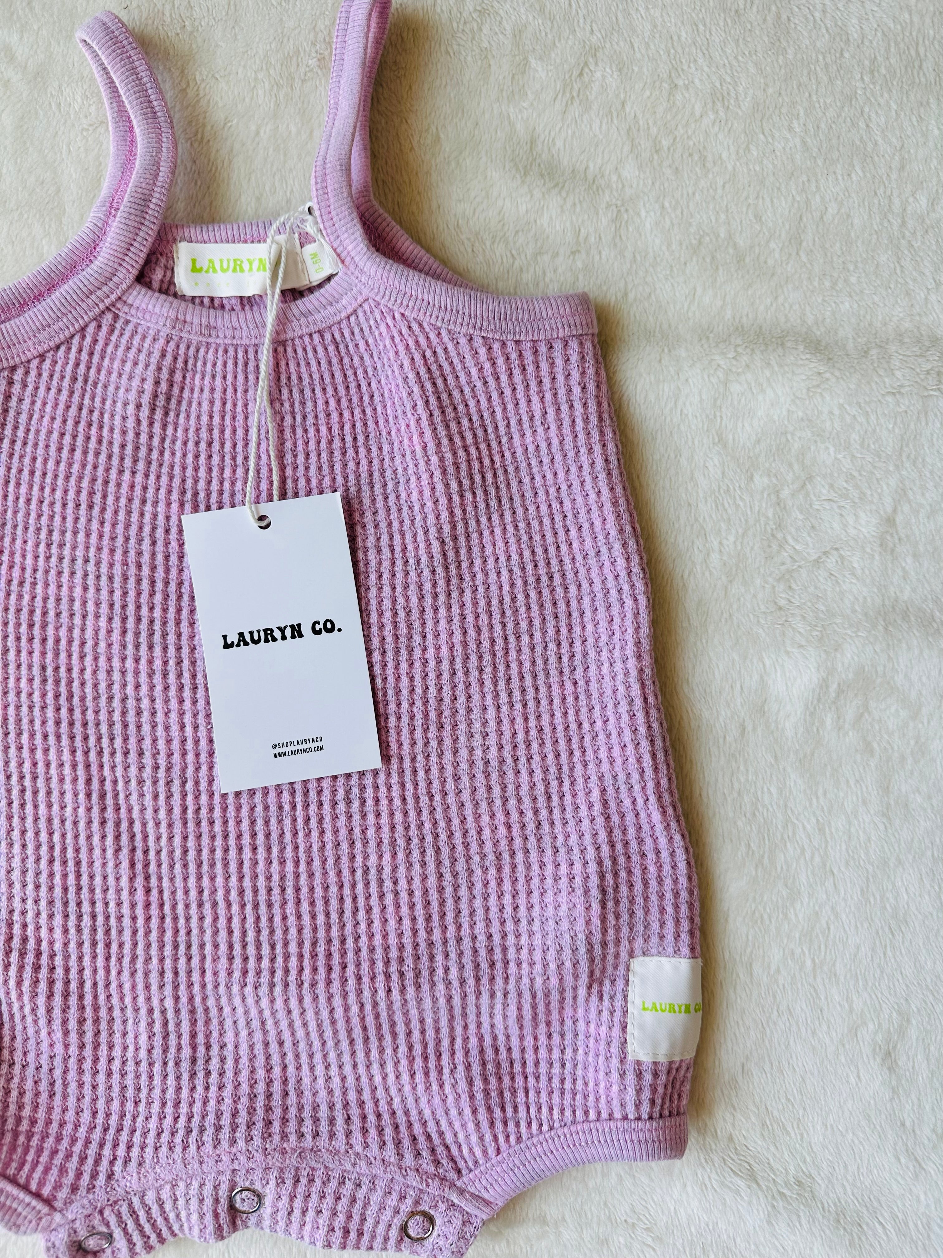 BABY SPAGHETTI ROMPER (RASPBERRY CREAM)