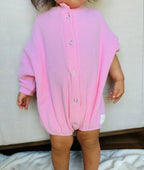 BABY MELROSE ROMPER (BARBIE PINK)