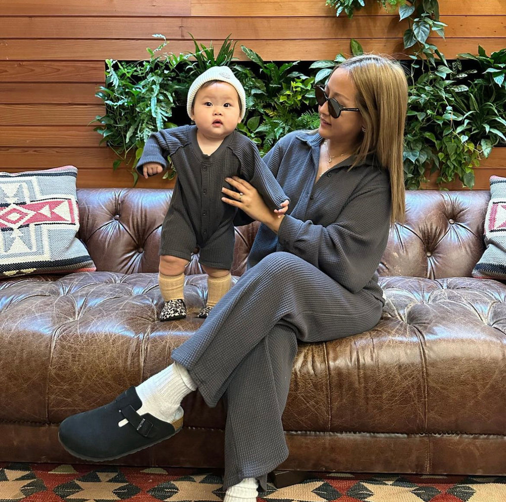 MAMA SHACKET + PANTS SET (FOG)