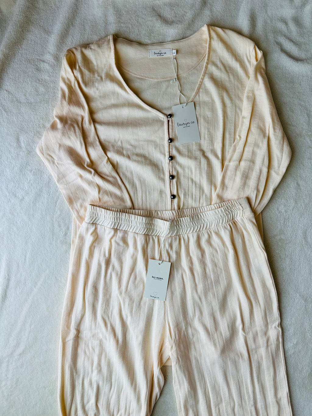 MAMA POINTELLE CARDIGAN + LONG PANTS (SHEEP)