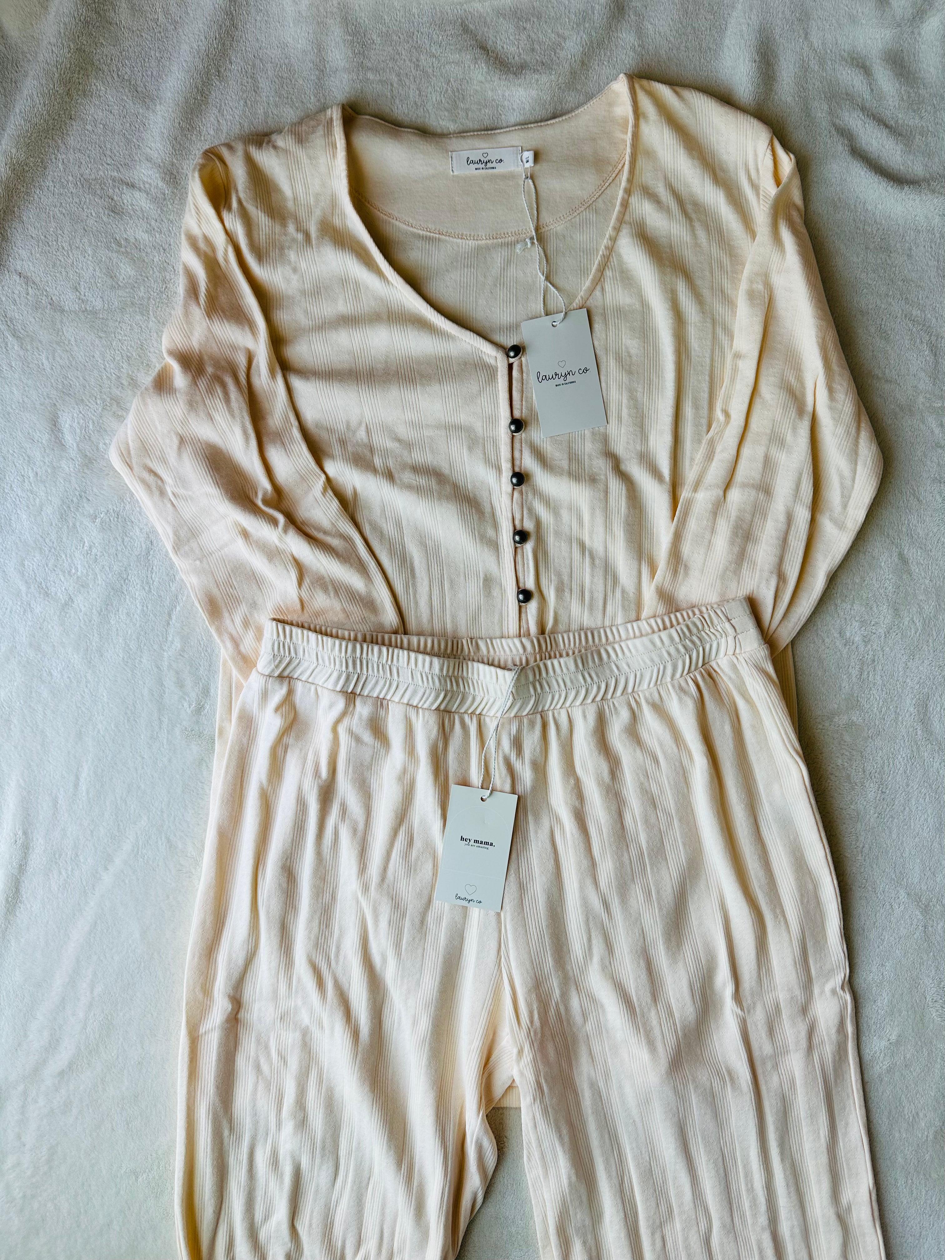 MAMA POINTELLE CARDIGAN + LONG PANTS (SHEEP)