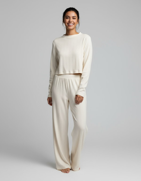 MAMA POINTELLE LONG SLEEVE TOP + LONG PANTS (SHEEP)
