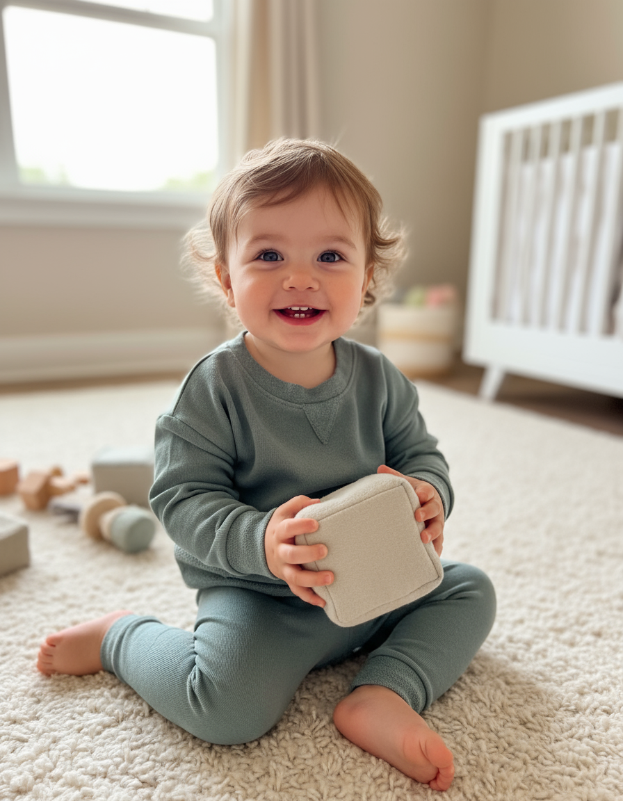 TODDLER FRENCH TERRY CREWNECK SET (SLATE)