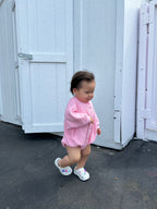 BABY MELROSE ROMPER (BARBIE PINK)