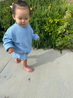 TODDLER LOUNGE SHORTS + TOP SET (SKY BLUE)