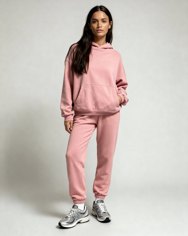 MAMA WALKER FRENCH TERRY HOODIE PANTS SET (DUSTY ROSE)