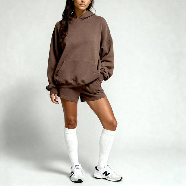 WALKER FRENCH TERRY HOODIE PANTS SET (HOT COCOA)