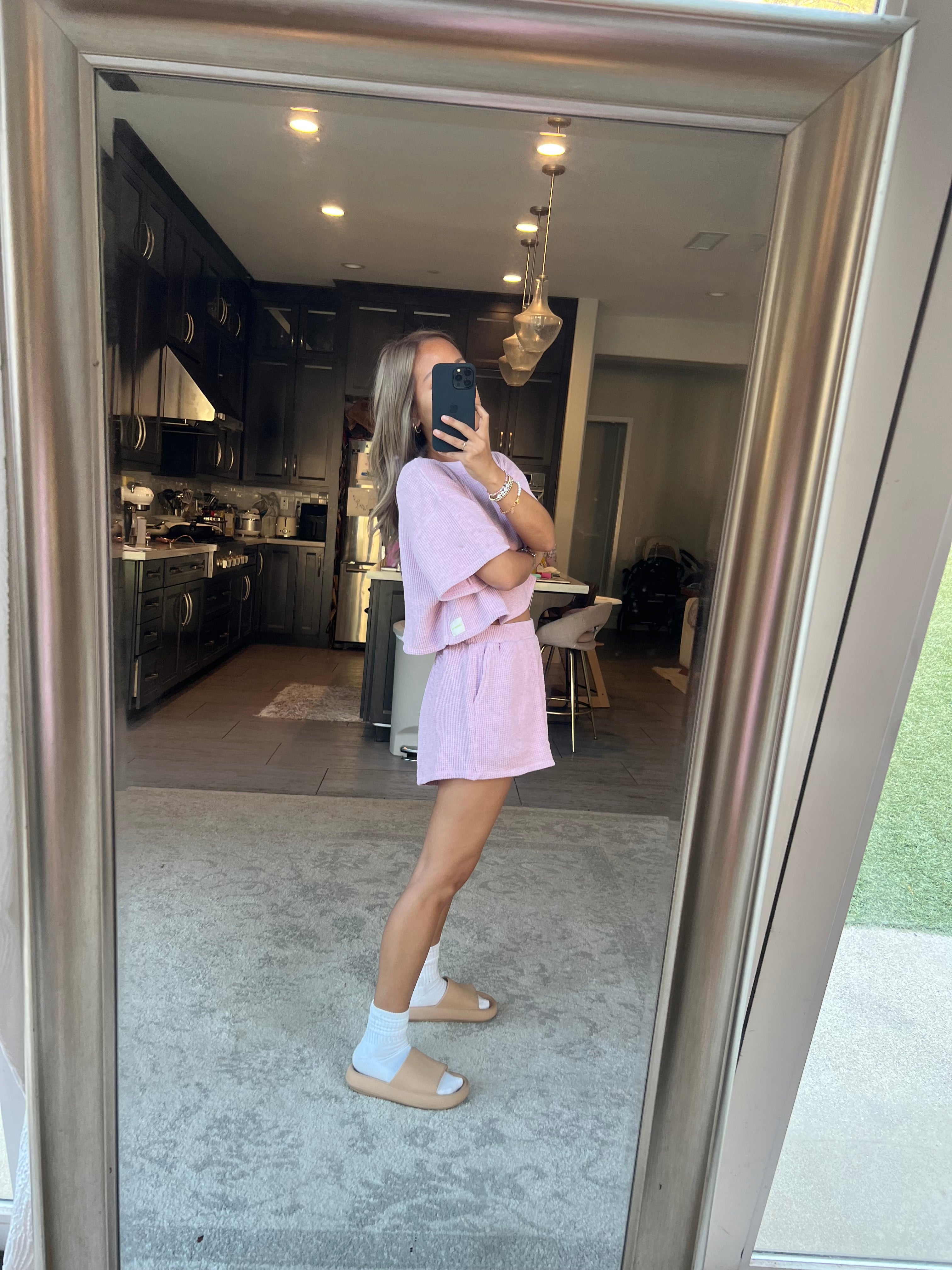 MAMA TEE + SHORTS SET (RASPBERRY CREAM)