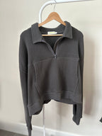 MAMA HALF ZIP SWEATER + PANTS SET (FOG)