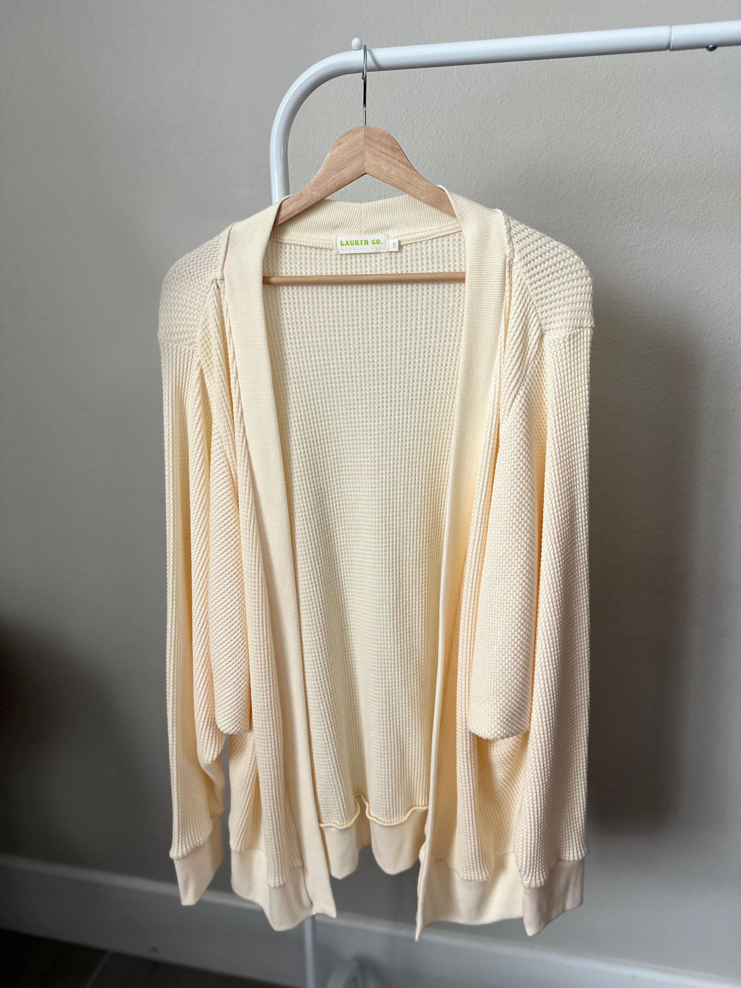 MAMA CARDIGAN + PANTS SET (BUTTERCREAM)