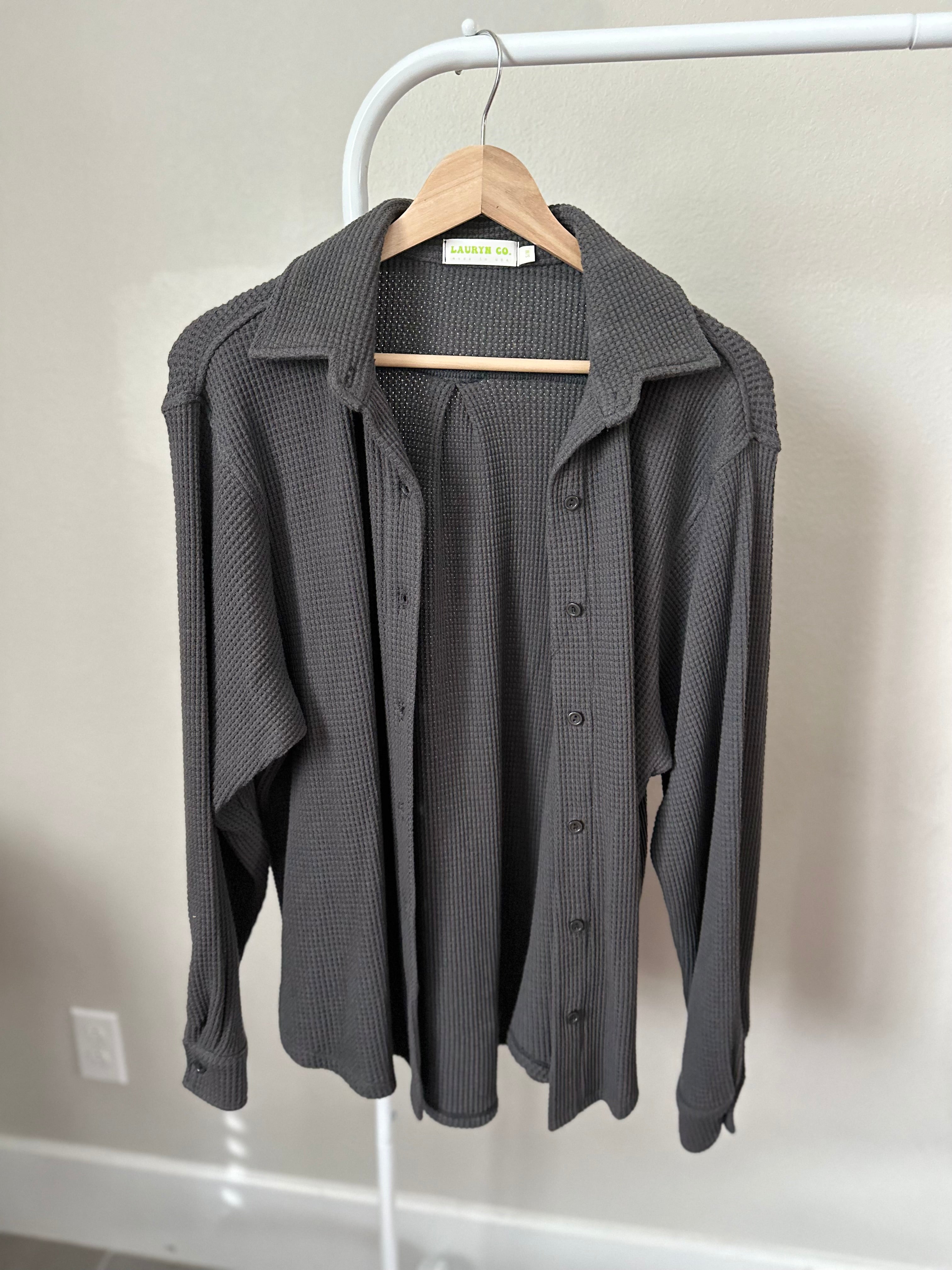 MAMA SHACKET + PANTS SET (FOG)