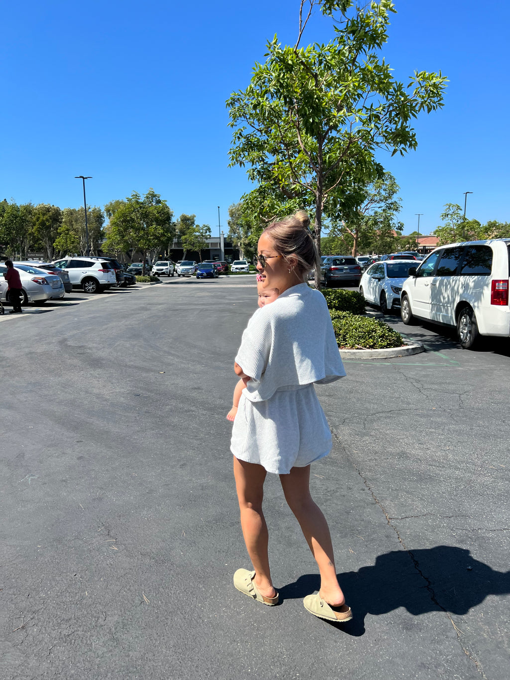 MAMA TEE + SHORTS SET (CLOUDY CREAM)