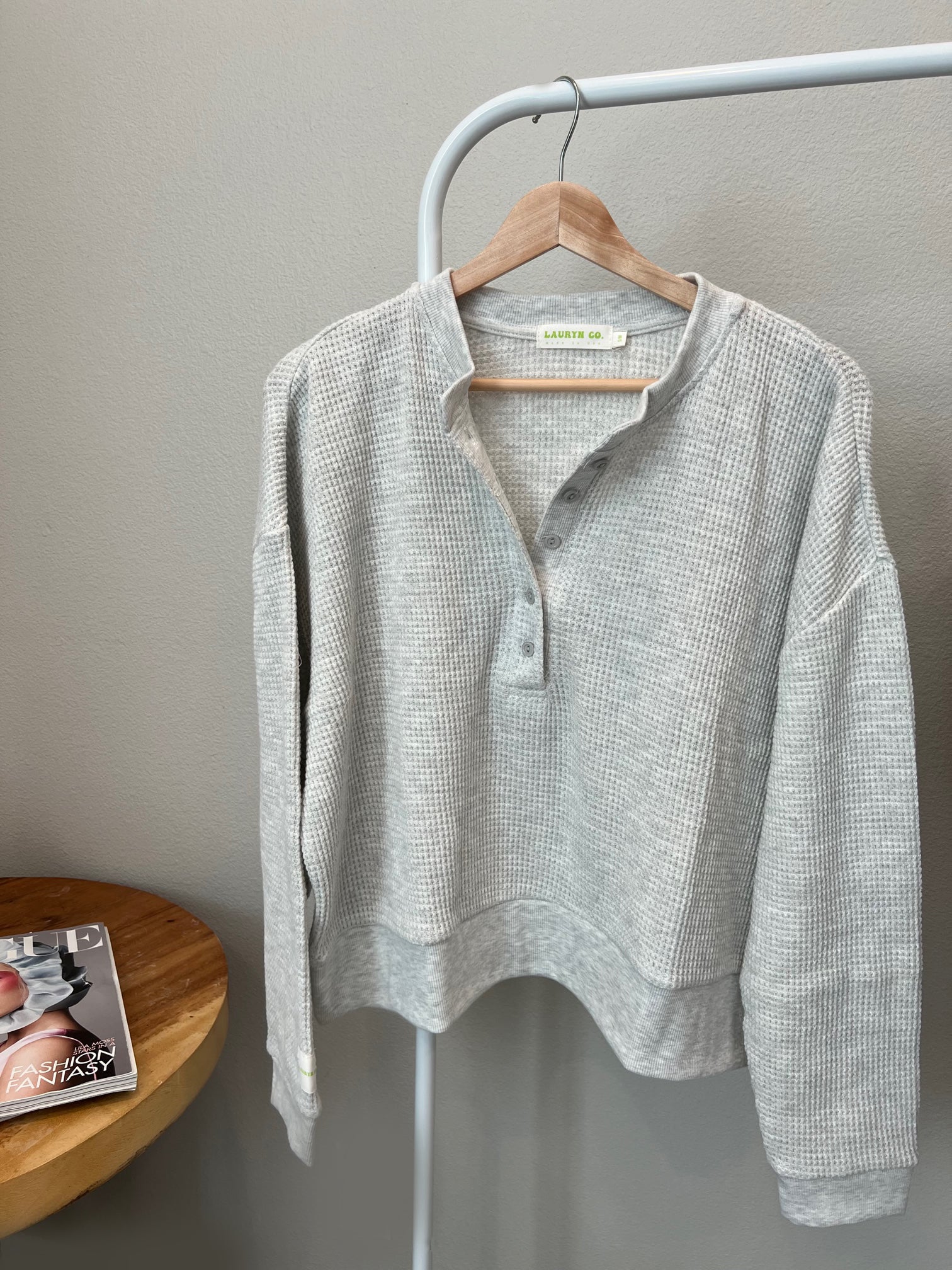 MAMA HENLEY SET (CREAMY CLOUD)