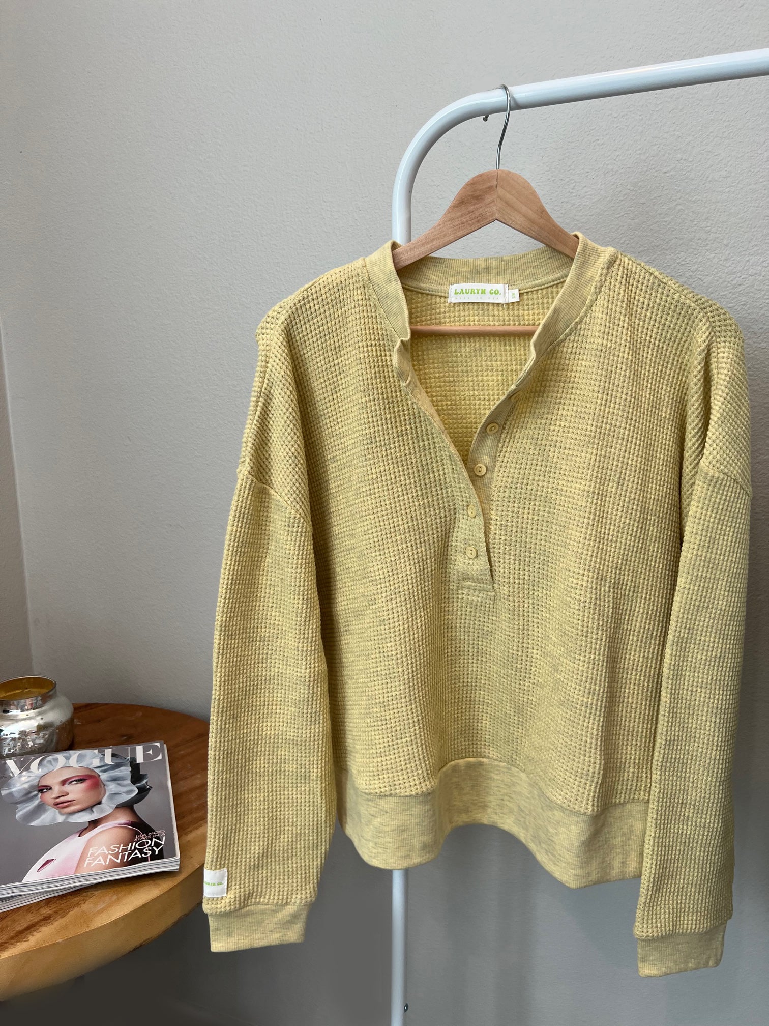 MAMA HENLEY SET (BANANA)