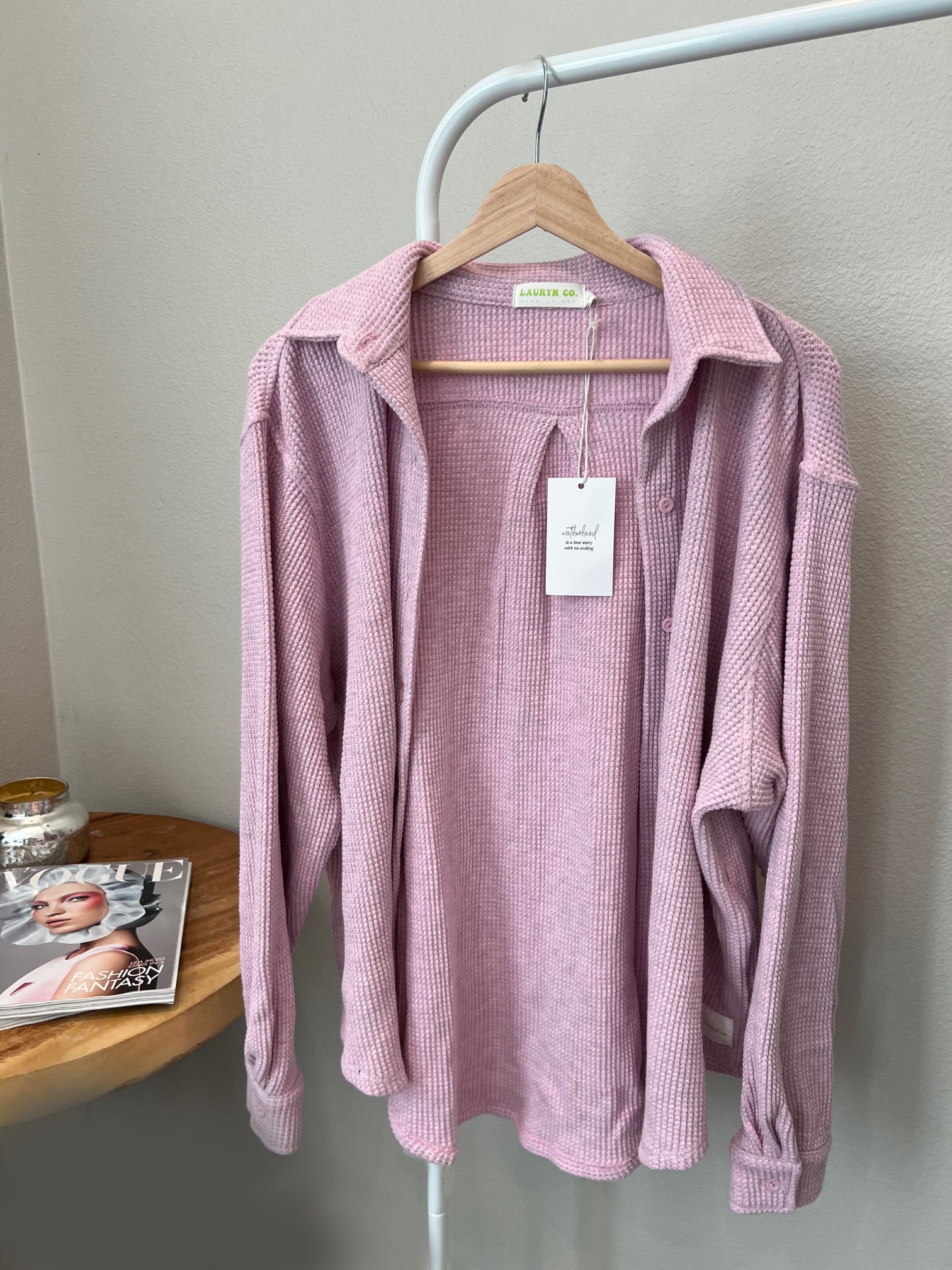 MAMA SHACKET + SHORTS SET (RASPBERRY CREAM)