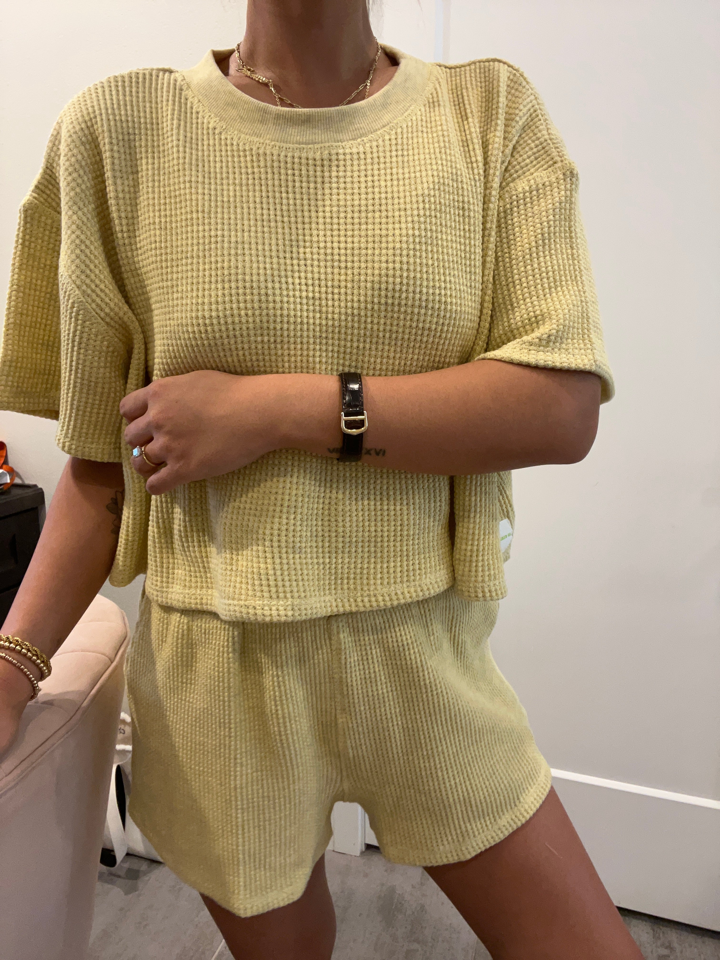 MAMA TEE + SHORTS SET (BANANA)