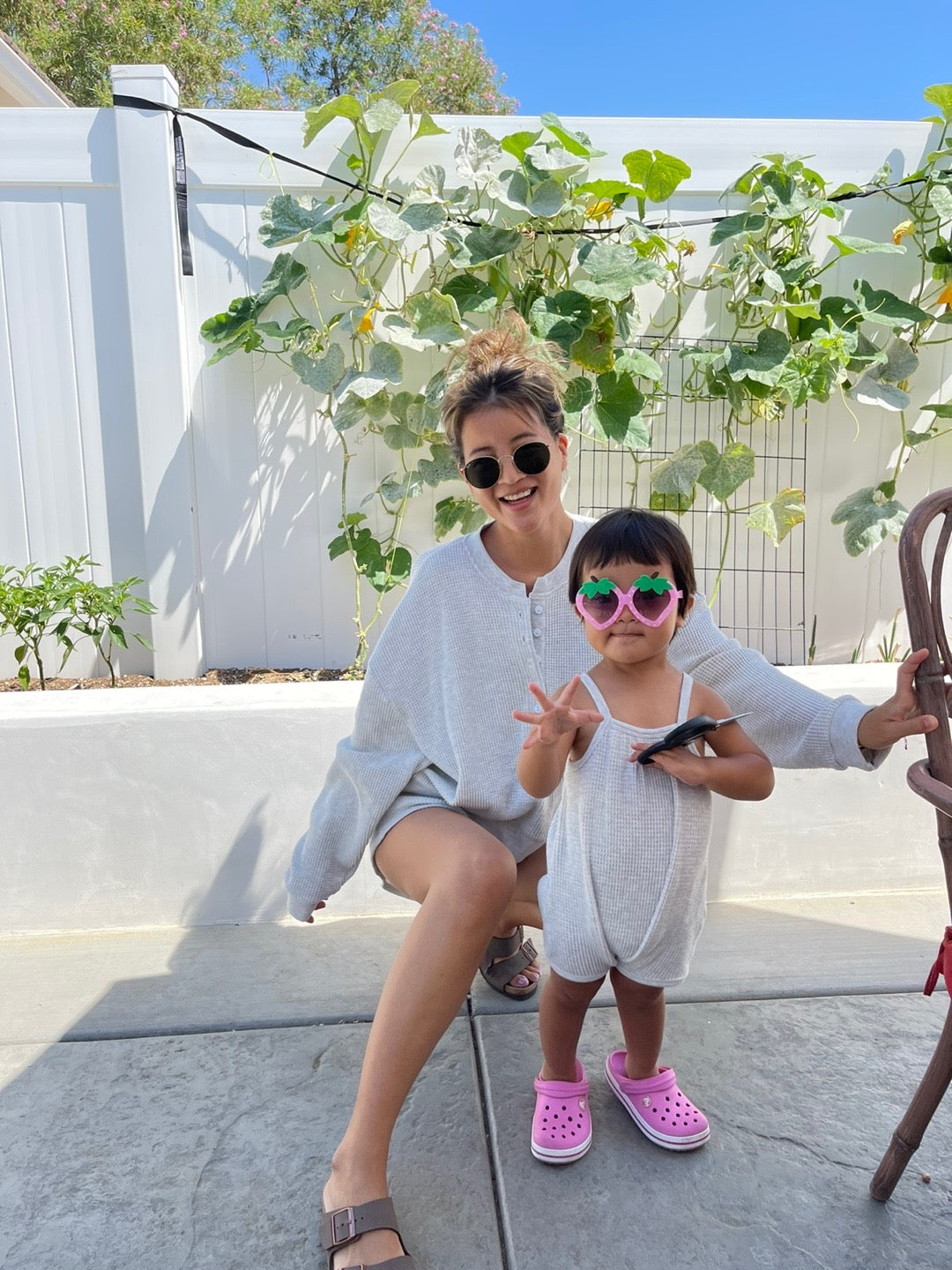 MAMA HENLEY SET (CREAMY CLOUD)