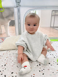BABY WAFFLE ROMPER (CREAMY CLOUD)