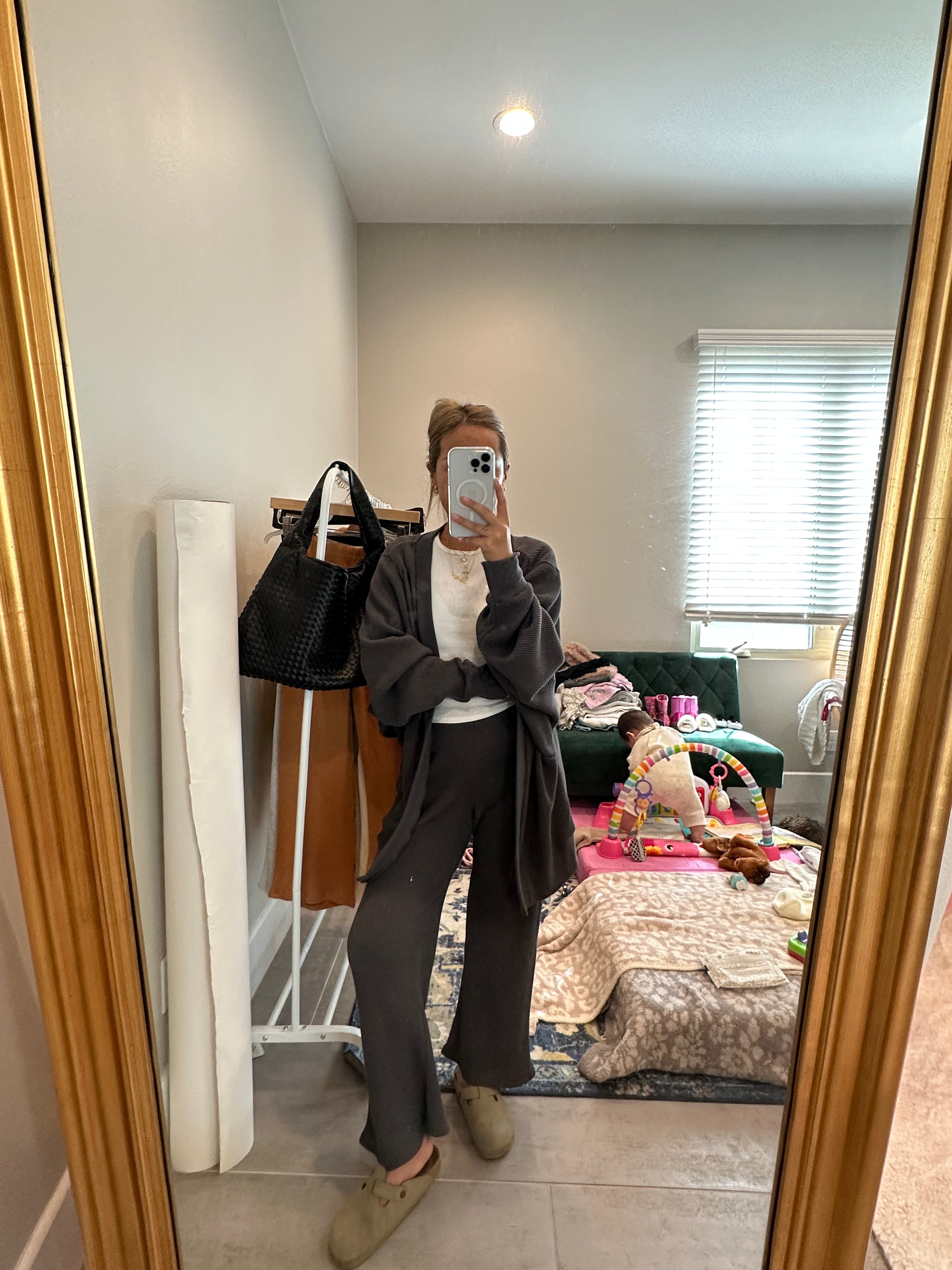 MAMA CARDIGAN + PANTS SET (FOG)